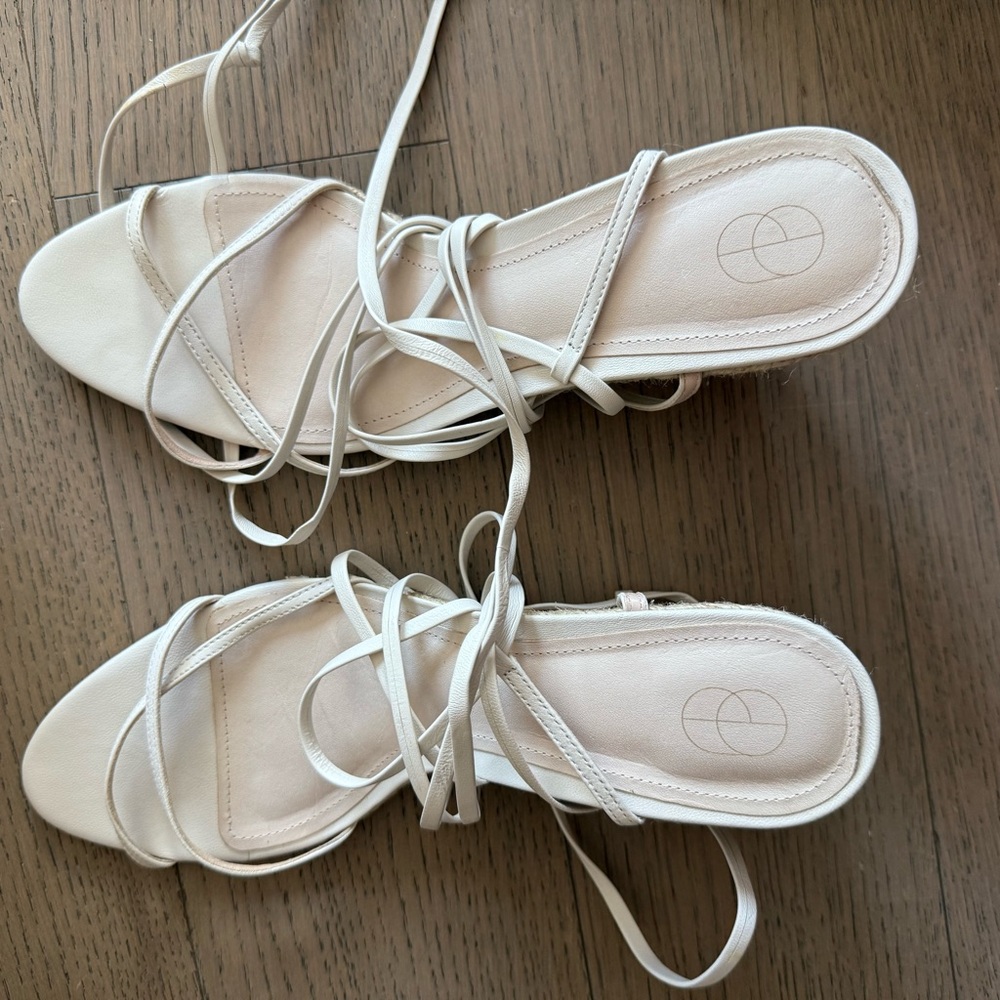 Elegant White Strappy Sandals